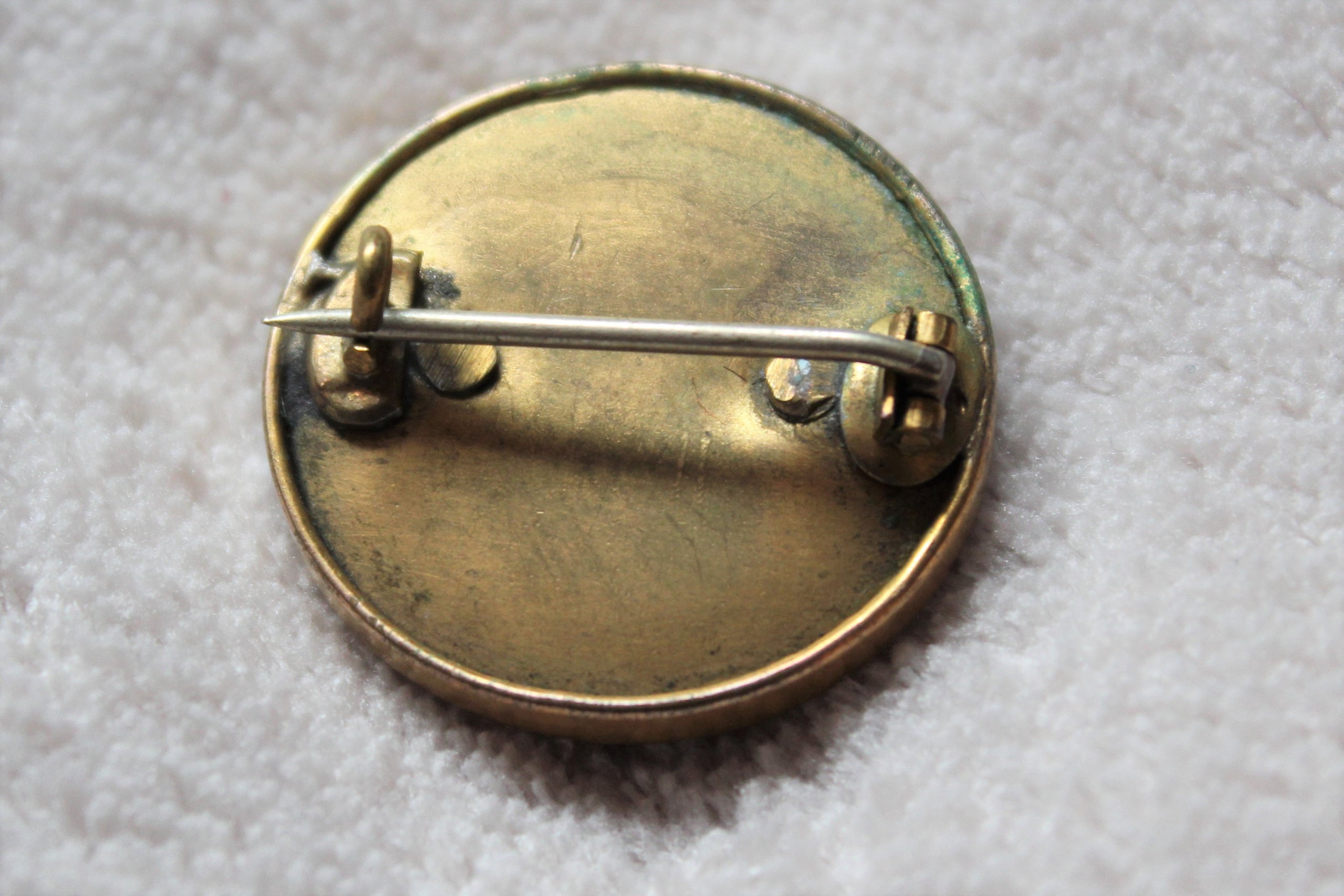 Antique Blue Stone Brooch Retro Mole Vintage